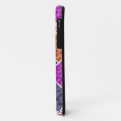 ヒョウ抽象芸術アート |紫の茶色の灰色の正方形 Case-Mate iPhoneケース (裏面/左)