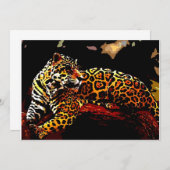 ヒョウ招待状 招待状 (正面/裏面)