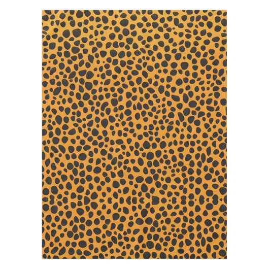 ヒョウ斑動物の皮膚パターン テーブルクロス (正面)