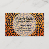 ヒョウ斑動物の皮膚パターン 名刺 (裏面)