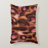 ヒョウ斑点アフリカ動物パターン アクセントクッション (正面(垂直))