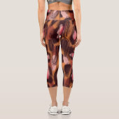 ヒョウ斑点アフリカ動物パターン カプリレギンス (裏面)