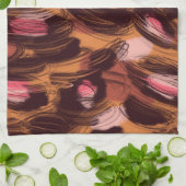 ヒョウ斑点アフリカ動物パターン キッチンタオル (折り畳み)