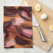 ヒョウ斑点アフリカ動物パターン キッチンタオル (四つ折り)