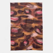 ヒョウ斑点アフリカ動物パターン キッチンタオル (縦)