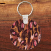 ヒョウ斑点アフリカ動物パターン キーホルダー (裏面)