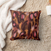 ヒョウ斑点アフリカ動物パターン クッション (ブランケット)