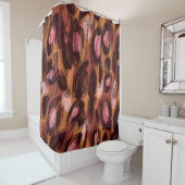 ヒョウ斑点アフリカ動物パターン シャワーカーテン (インサイチュ)