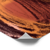 ヒョウ斑点アフリカ動物パターン ポスター (角)