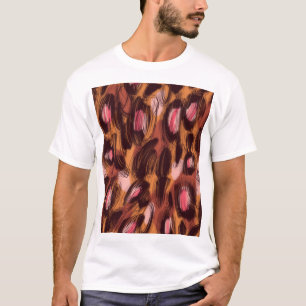 ヒョウ斑点アフリカ動物パターン Tシャツ