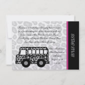 ヒョウ斑点パーティーバス 招待状 (裏面)