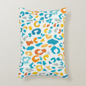 ヒョウ斑点:カラフルヴィンテージテクスチャ。 アクセントクッション (正面(垂直))