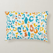 ヒョウ斑点:カラフルヴィンテージテクスチャ。 アクセントクッション (裏面)