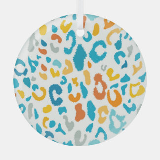 ヒョウ斑点：カラフルヴィンテージテクスチャ。 ガラスオーナメント