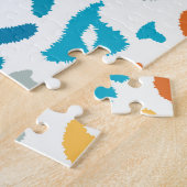 ヒョウ斑点:カラフルヴィンテージテクスチャ。 ジグソーパズル (側面)