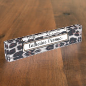 ヒョウ斑点 デスクネームプレート (側面)