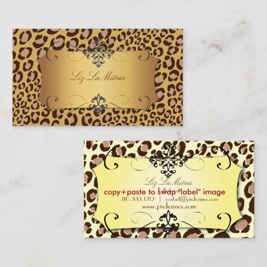 ヒョウ斑点 名刺 (正面/裏面)
