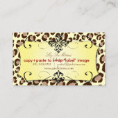 ヒョウ斑点 名刺 (裏面)