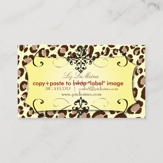 ヒョウ斑点 名刺 (裏面)
