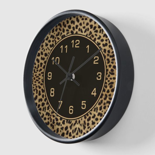 ヒョウ斑点 壁時計 (傾斜)
