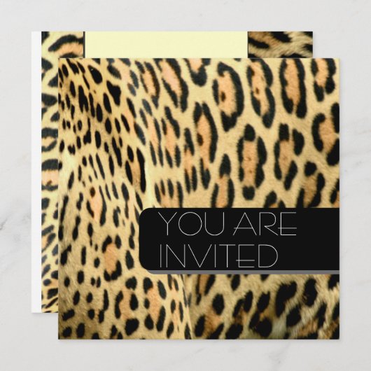 ヒョウ斑点 招待状 (正面/裏面)