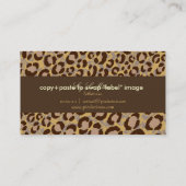ヒョウ斑点aux naturelle +ダマスクのダッシュ 名刺 (裏面)