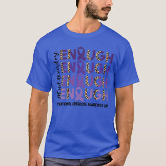 ヒョウ柄で過剰摂取撲滅国際啓発 Tシャツ