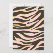 ヒョウ柄とトラのストライプのウェディングシャワー 招待状 (裏面)