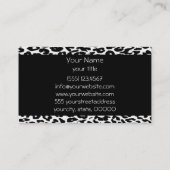 ヒョウ柄とプレーンブラック 名刺 (裏面)