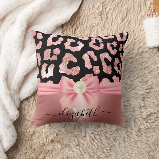 ヒョウ柄と弓 クッション (ブランケット)