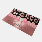 ヒョウ柄と弓 ドアマット (アングル)