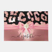 ヒョウ柄と弓 ドアマット (正面)