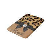 ヒョウ柄と弓 バスマット (アングル)