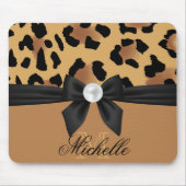 ヒョウ柄と弓 マウスパッド (正面)