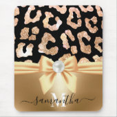 ヒョウ柄と弓 マウスパッド (正面)