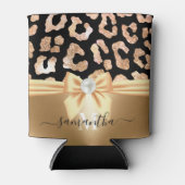 ヒョウ柄と弓 缶クーラー (正面)