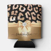 ヒョウ柄と弓 缶クーラー (裏面)