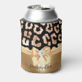 ヒョウ柄と弓 缶クーラー (缶裏面)