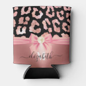 ヒョウ柄と弓 缶クーラー (正面)