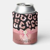 ヒョウ柄と弓 缶クーラー (缶裏面)