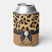 ヒョウ柄と弓 缶クーラー (缶裏面)