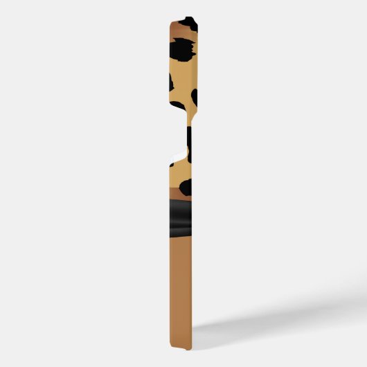 ヒョウ柄と弓 iPhoneケース (右側面)