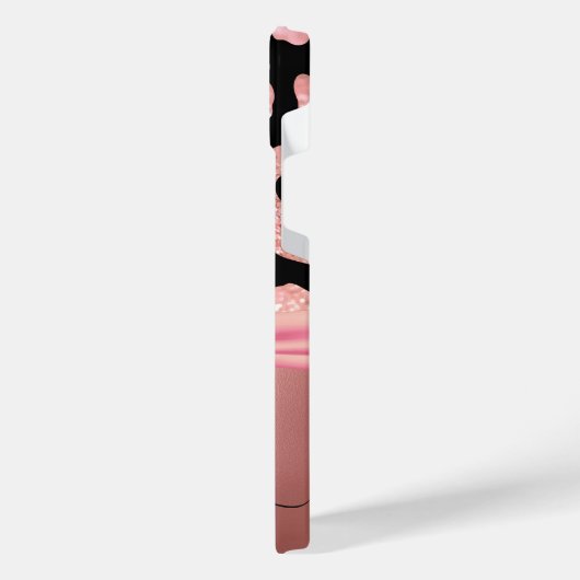 ヒョウ柄と弓 iPhoneケース (左側面)