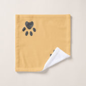 ヒョウ柄と肉球 バスタオルセット (ウォッシュタオル)