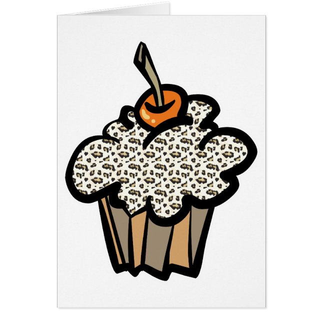 ヒョウ柄のカップケーキ (正面)