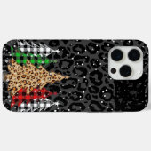 ヒョウ柄のクリスマスツリー Case-Mate iPhoneケース (裏面 (横))