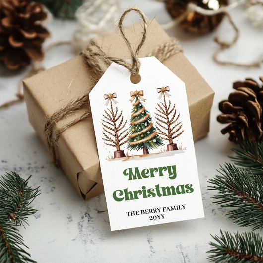 ヒョウ柄のクリスマス オリジナル 名前 ギフト  ギフトタグ