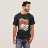 ヒョウ柄のゲームデー野球試合 Tシャツ (正面フル)