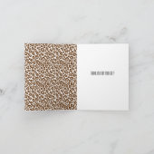 ヒョウ柄のサンキュー サンキューカード (内部)