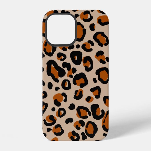 ヒョウ柄のシームレスパターン iPhoneケース (裏面)